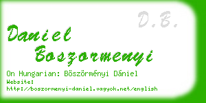 daniel boszormenyi business card